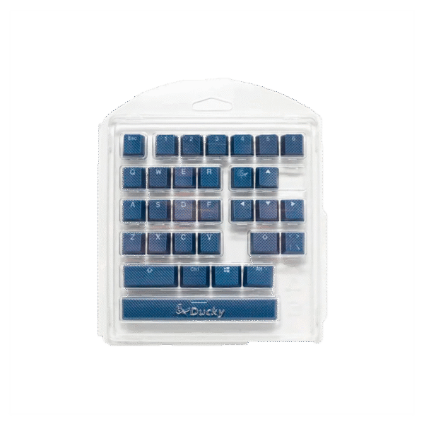 DUCKY RUBBER KEYCAP 31 KEYS RUBBER SEAMLESS DOUBLE SHOT NAVY BLUE COLOR