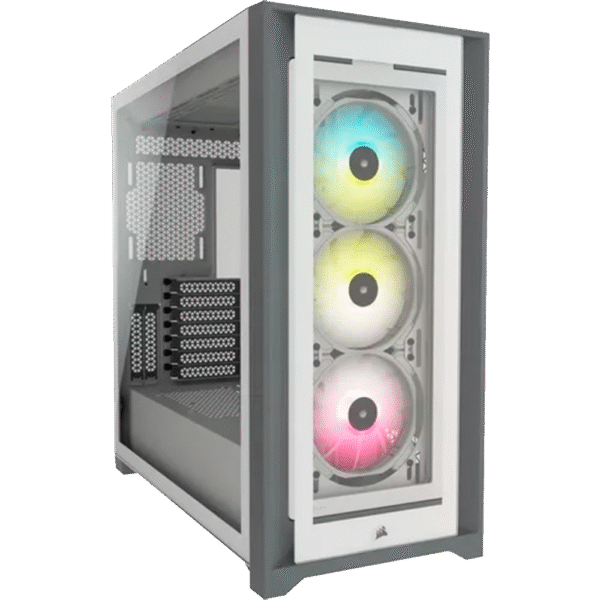 Gabinete Corsair iCUE 5000X RGB Con vidrio Templado Semitorre White