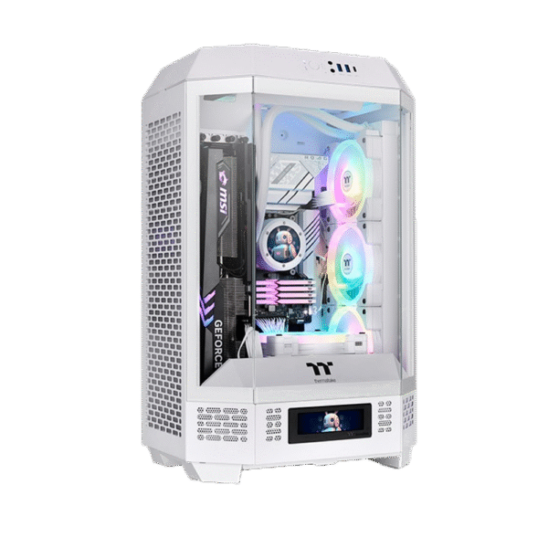 Gabinete THERMALTAKE The Tower 300 Mid-Tower TG x3 Fan x2 Snow White