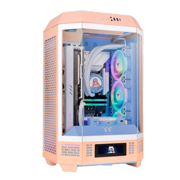 Gabinete THERMALTAKE The Tower 300 Mid- Tower TG Peach Fuzz