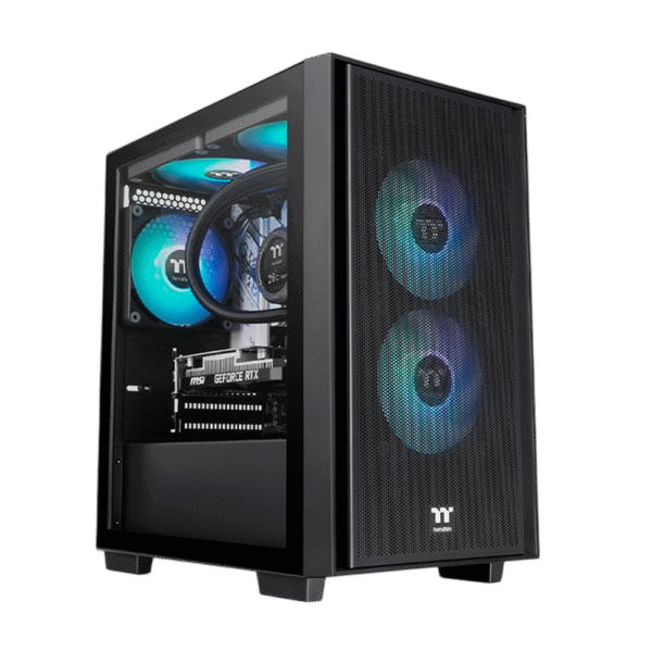 Gabinete THERMALTAKE Versa H16 TG ARGB Black Temp Glass