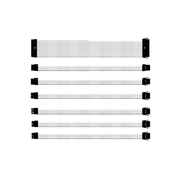 KIT Cables COOLER MASTER Mallados Blanco