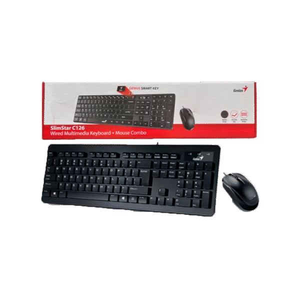 KIT GENIUS Teclado + Mouse Slimstar C126 Black