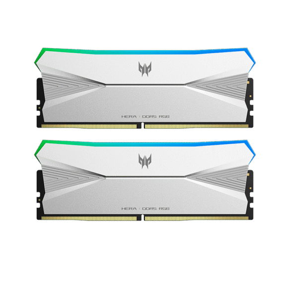 Memoria RAM DDR5 ACER PREDATOR 32GB 2X16GB 7200 MHz Hera RGB Silver CL34  AMD Expo / INTEL XMP