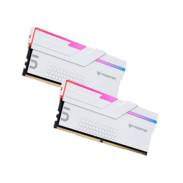 Memoria RAM DDR5 ACER PREDATOR 48GB 2x24GB 7200 MHz Hermes RGB White CL36 INTEL XMP