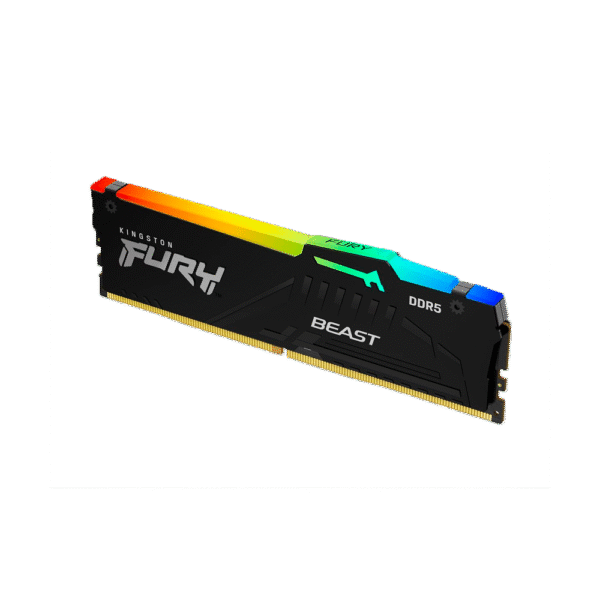 Memoria RAM DDR5 KINGSTON 32GB 5600 MHz Fury Beast Black RGB CL40 INTEL XMP