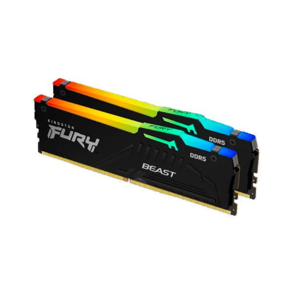 Memoria RAM DDR5 KINGSTON 32GB (2x16GB) 6000 MHz Fury Beast Black RGB CL36 AMD EXPO / INTEL XMP