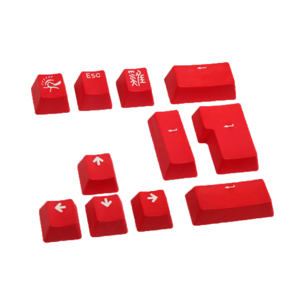 SET 11 TECLAS DUCKY RED PBT DOUBLE-SHOT  KEYCAP