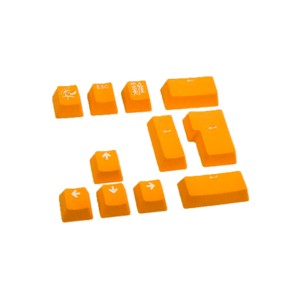 SET 11 TECLAS DUCKY YELLOW PBT CALIDAD EXTREMA DOUBLE-SHOT  KEYCAP