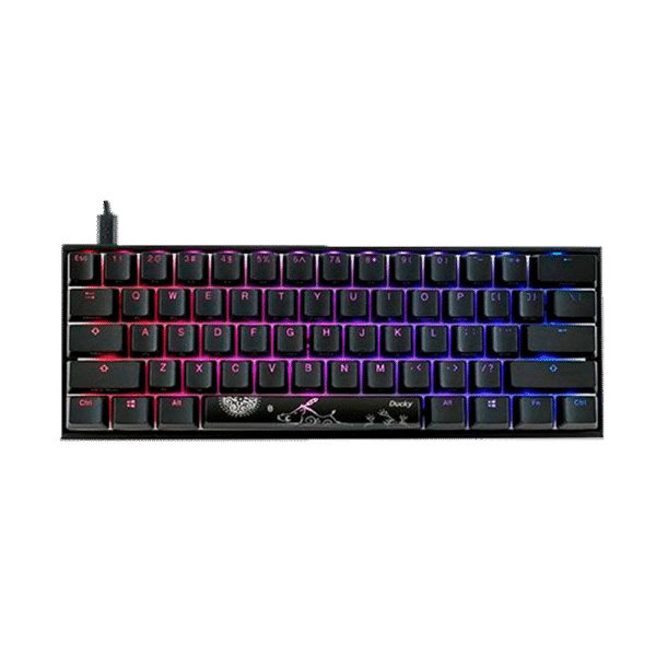 TECLADO GAMER DUCKY MECHA MINI RGB CHERRY BROWN RGB PBT DOUBLE-SHOT 60
