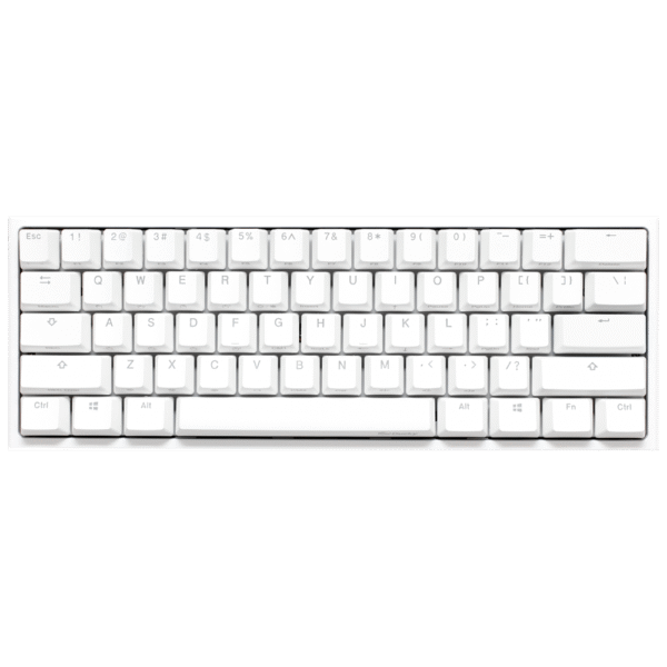 TECLADO GAMER DUCKY ONE 2 MINI RGB CHERRY MX BROWN DOUBLE-SHOT PBT MECANICO WHITE ISO ESPAÑOL