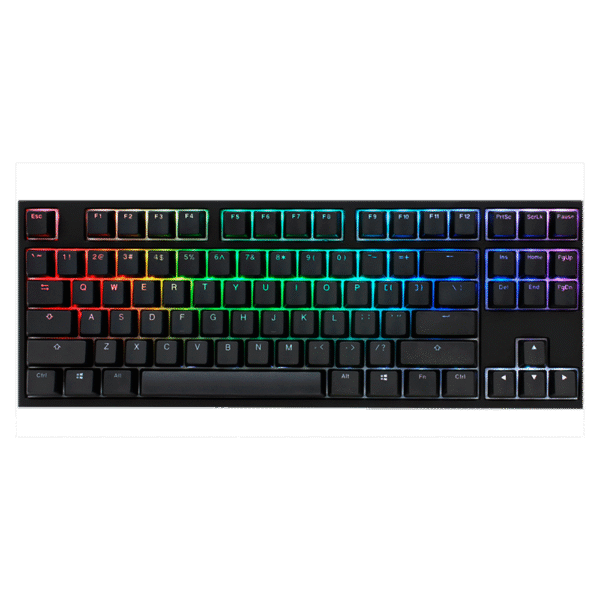TECLADO GAMER DUCKY ONE 2 RGB TKL BLACK KAILH JADE SWITCH DOUBLE SHOT PBT MECANICO