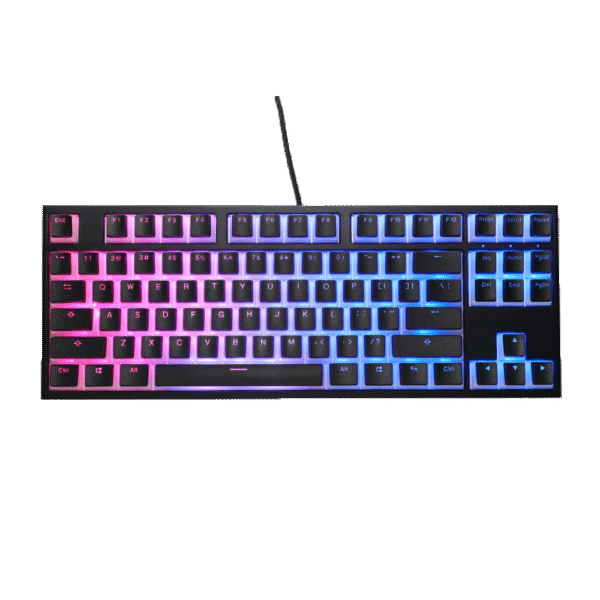 TECLADO GAMER DUCKY ONE 2 RGB TKL PUDDING EDITION RGB LED CHERRY MX BLUE DOUBLE SHOT
