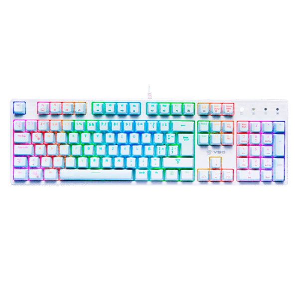 Teclado Usb Mecánico VSG Alnilam (VG-KM983-WHT-BRW) Blanco Sw/Brown