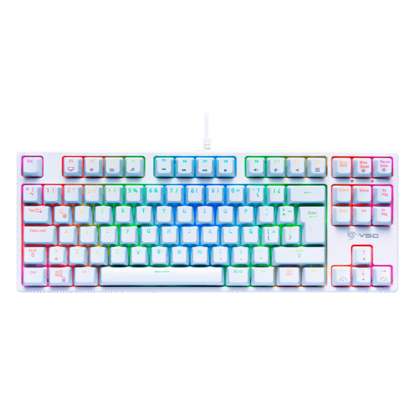 Teclado Usb Mecánico VSG Alnitak Tkl 80% (VG-KM982-WHT-BROW) Blanco Sw/Brown