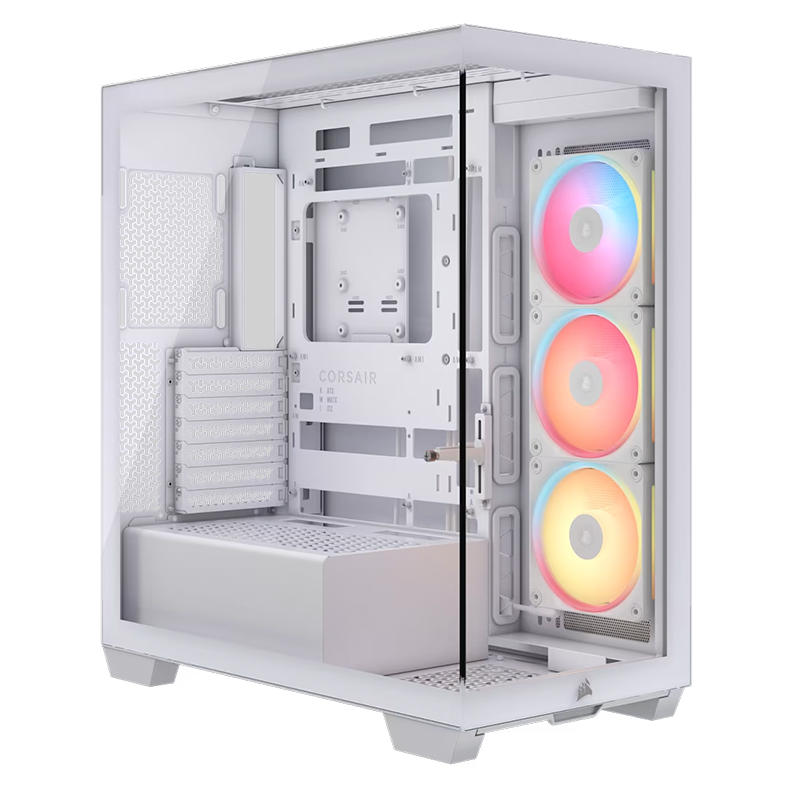 GABINETE CORSAIR 3500X LX-R WHITE X3 FANS ARGB REVERSE