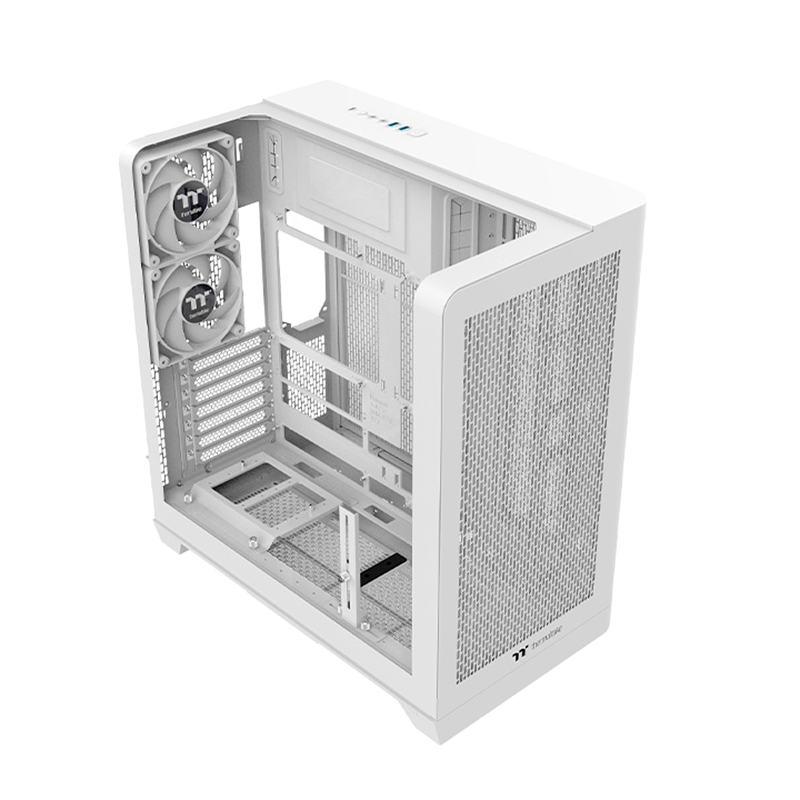 GABINETE THERMALTAKE VIEW 390 AIR BLACK X2 FANS SNOW WHITE