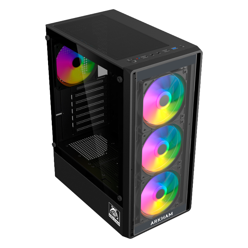 GABINETE ARKHAM CANCRI ECO X4 FANS ARGB ATX