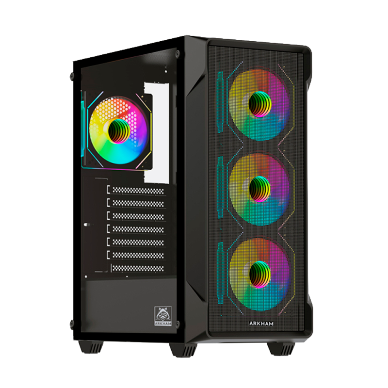 GABINETE ARKHAM COZU X4 FAN ARGB ATX