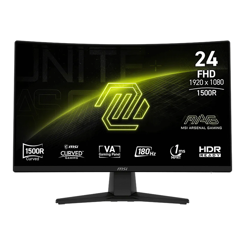 MONITOR GAMER MSI MAG 24" 180HZ FHD 1MS CURVO VA HDR 242C