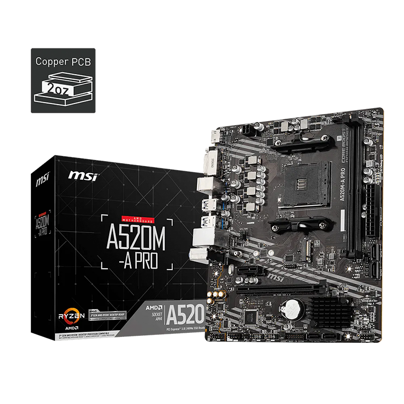 MOTHER MSI PRO A520M-A - AM4