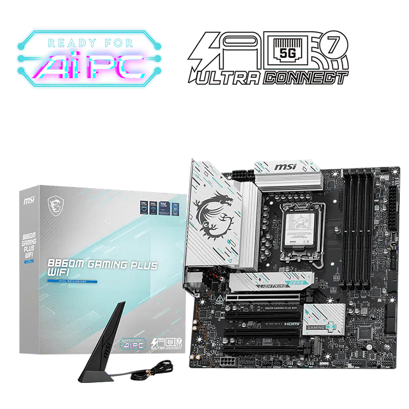 MOTHER MSI B860M GAMING PLUS WIFI DDR5 - LGA1851