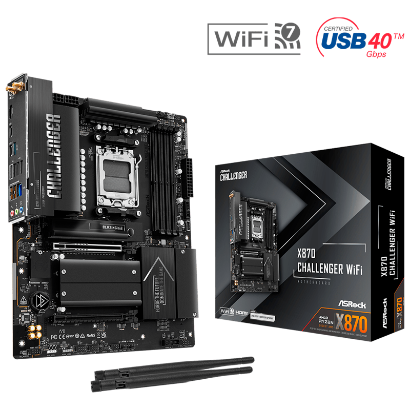 MOTHER ASROCK X870 CHALLENGER WIFI DDR5 - AM5