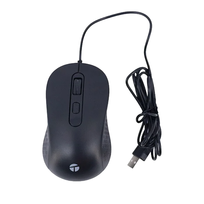 MOUSE TEROS TE-1229S C/CABLE BLACK