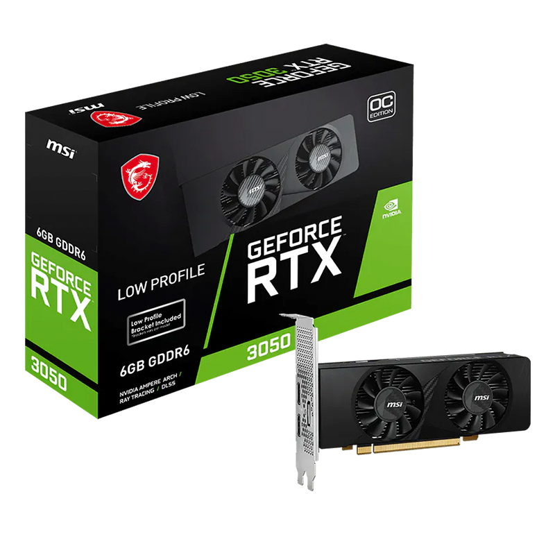 PLACA DE VIDEO MSI GEFORCE RTX 3050 LP OC 6GB