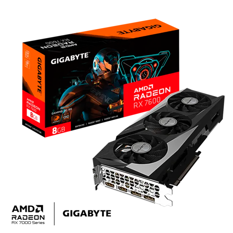 PLACA DE VIDEO GIGABYTE RADEON RX 7600 GAMING OC 8GB